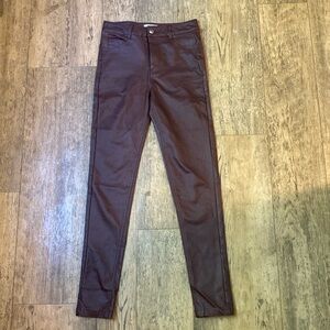 GB Girls Maroon leather pants.